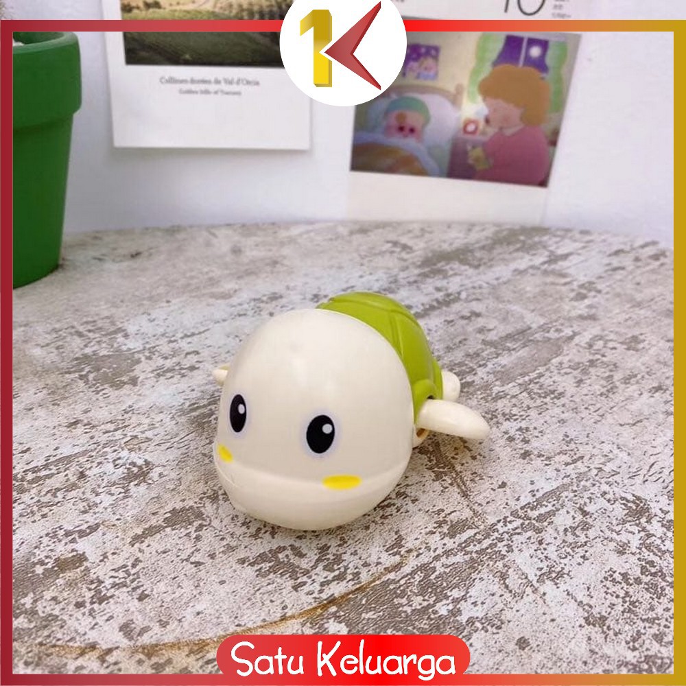SK-M48 Mainan Mandi Anak Bayi Bentuk Kura Kura Berenang Di Kolam Renang / Bak Mandi Mainan Air Lucu-KURA-KURA-HIJAU