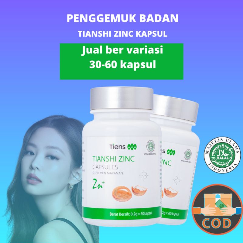 Zinc Capsules Suplemen Penggemuk Badan Terlaris Tiens Obat Menambah Berat Badan Herbal Ampuh Murah