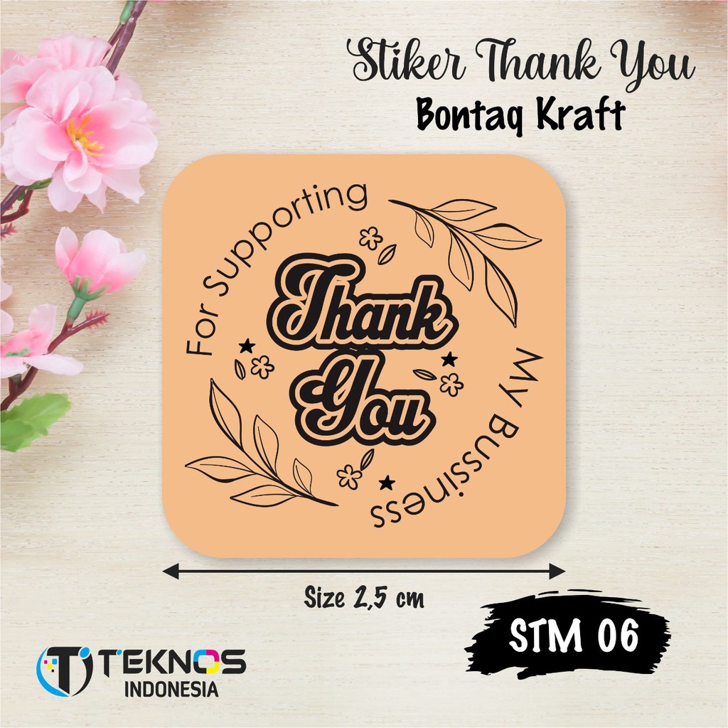 

STIKER LABEL THANK YOU KRAFT KOTAK ROUND STM 06 [30 PCS]
