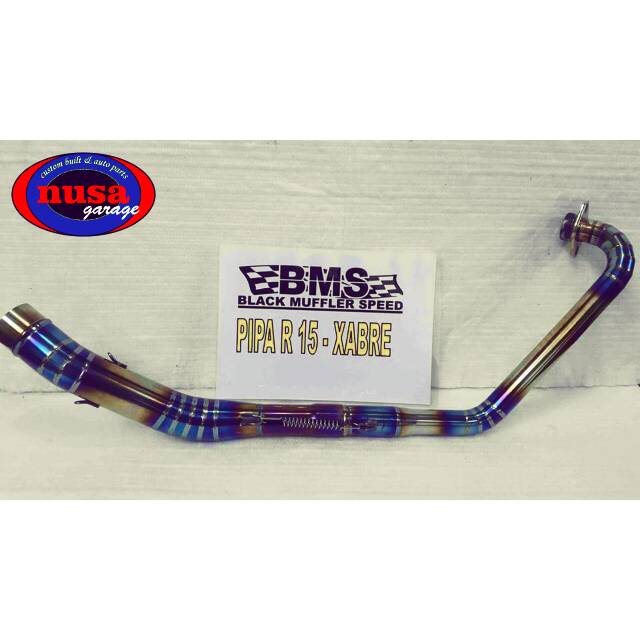 Knalpot Racing Yamaha Xabre stainles bluemoon pelangi