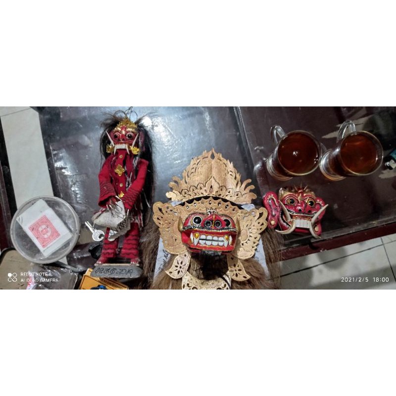 miniatur topeng barong bali