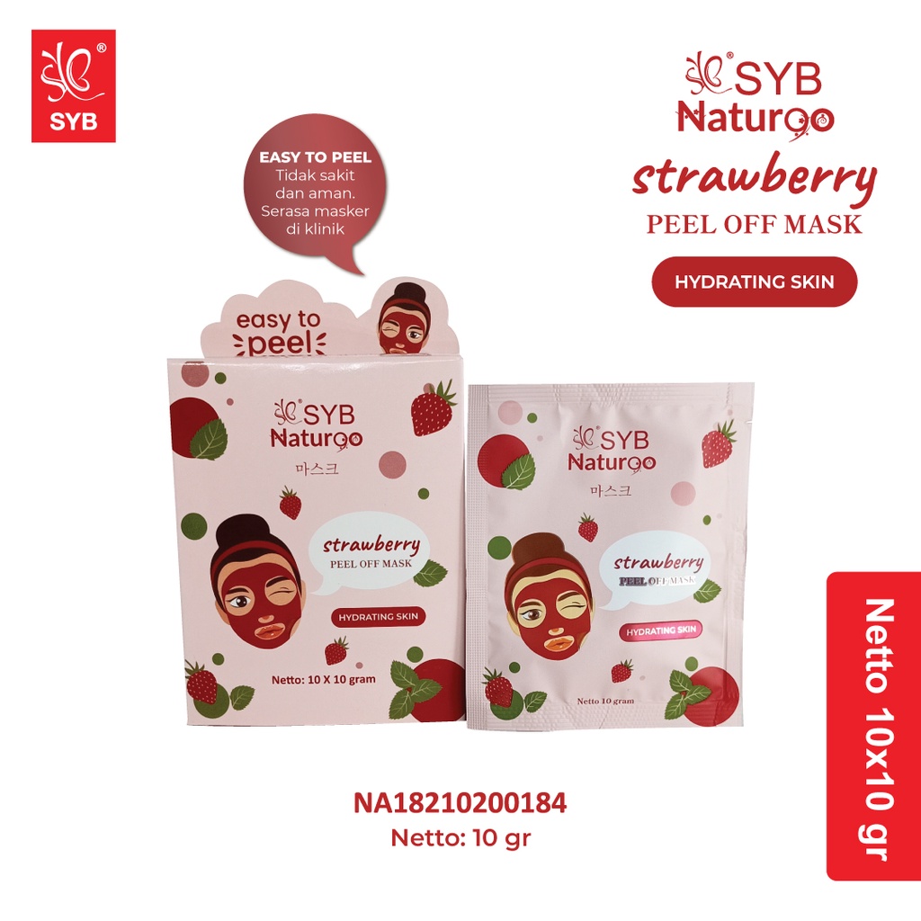 BEST SELLER &amp; VIRAL - SYB NATURGO Peel Off Mask Sachet (Satuan Ecer) - CHECKOUT RP 1000