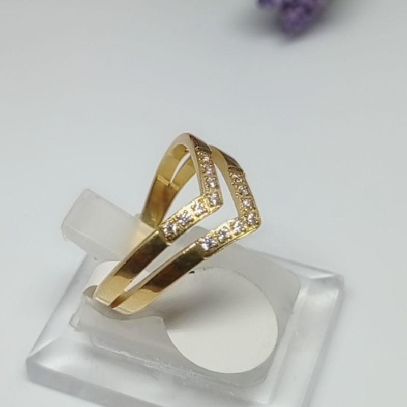 cincin titanium 002 perhiasan wanita anti luntur
