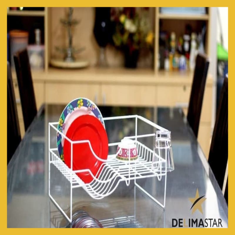 Rak Piring  DELIMASTAR Rak Piring Meja Minimalis | Rak Peniris Piring SAMARA