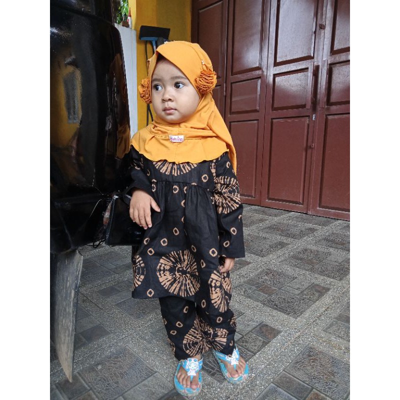 Tunik anak Katun motif Abstrak 2 - 7 th