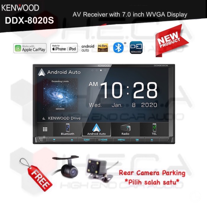 Kenwood DDX-8020S Head Unit Double Din Tape DDX8020S + Rear Camera