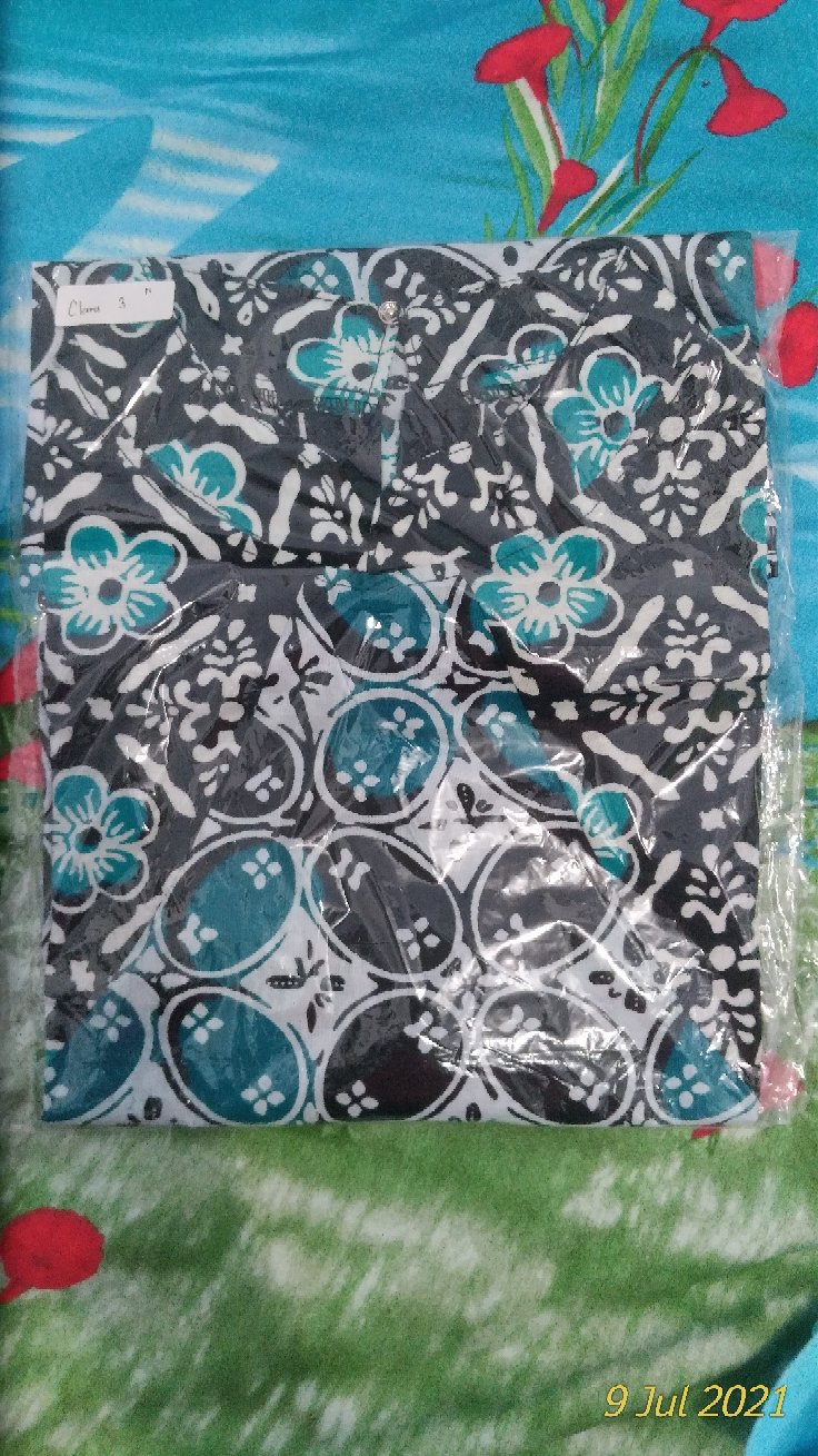 Comfortclothes9 - [ Real Pict] Atasan Batik Wanita Clara Top Seragam Kantor Batik Lengan Pendek