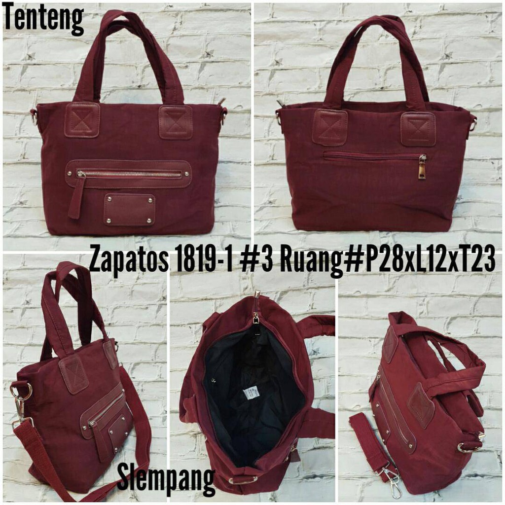 Tas selempang / Tas wanita / Tas Selempang ZAPATOS 2IN1 / Tote Bag ZAPATOS 1819-1