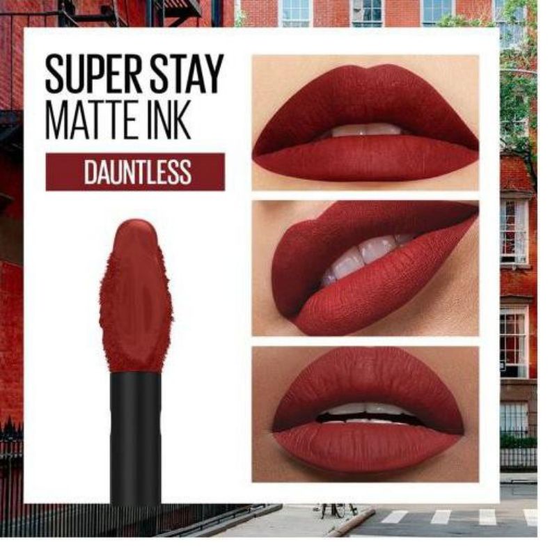 Maybelline superstay matte ink lips red 295 dan 285