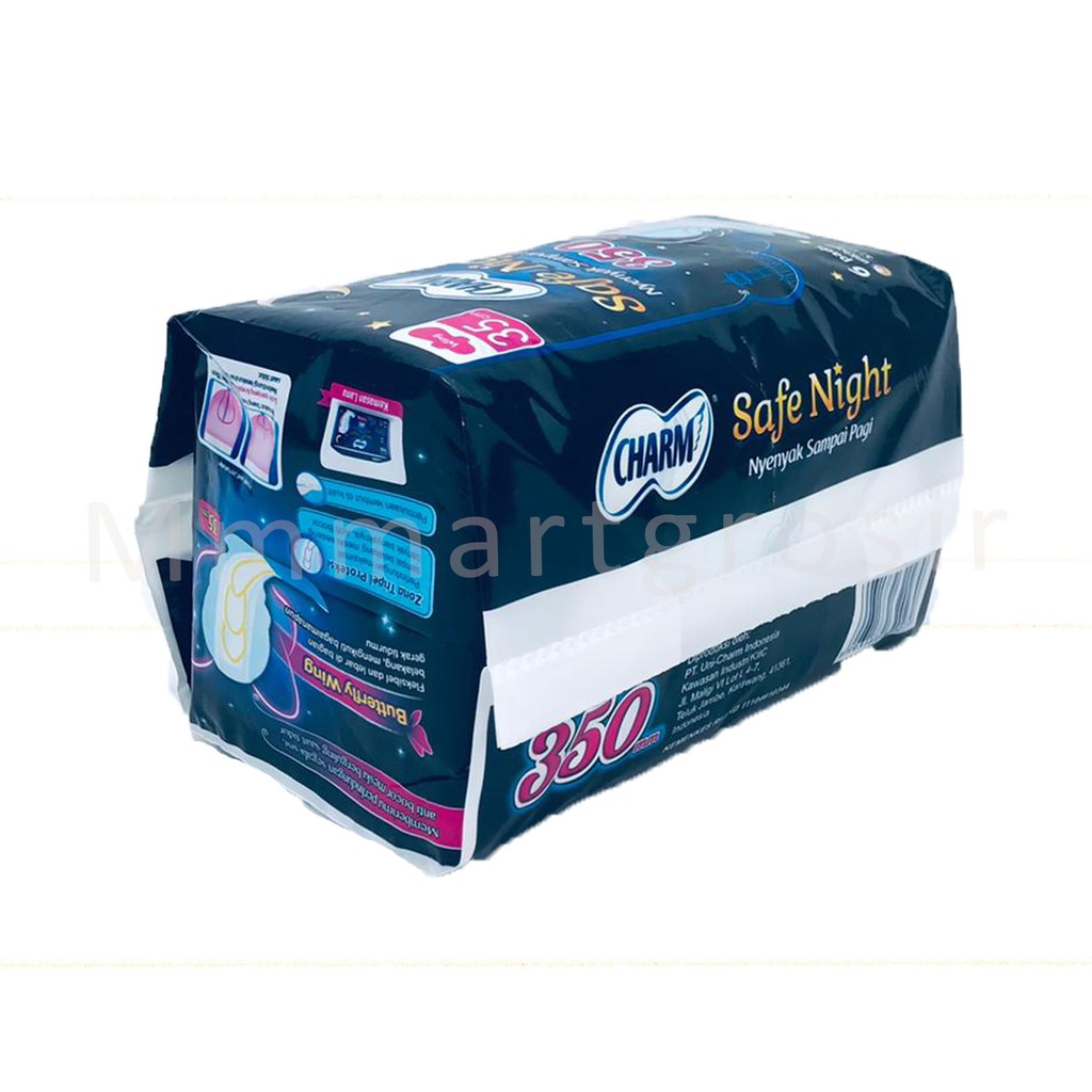 Charm Safe Night / 35cm Wing / Pembalut / 6pads