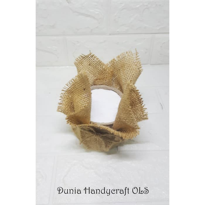 Vas Hias Burlap Nouri Cantik Handmade Vas Tanaman Imitasi Murah