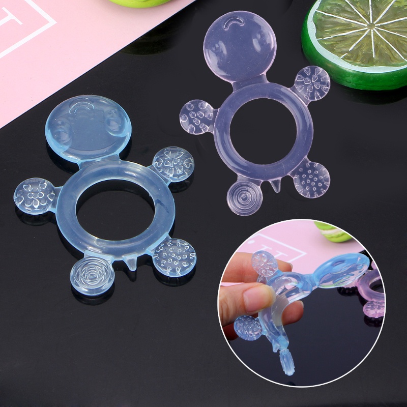 Mary Mainan Teether Bayi Bentuk Kura-Kura Bahan Silikon Bebas BPA Charms