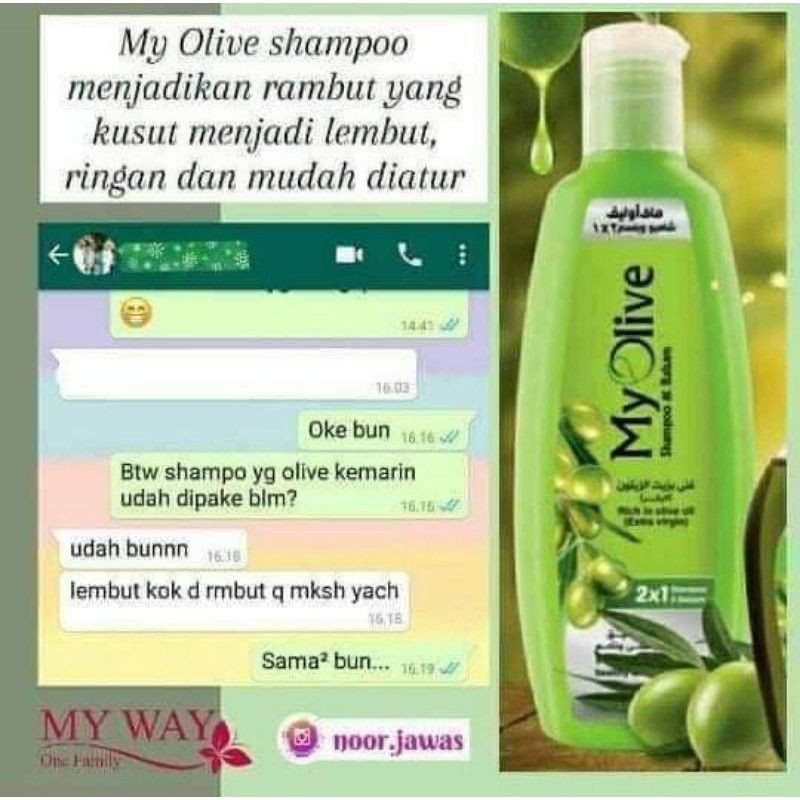 MY WAY My Olive Hair Shampoo &amp; Conditioner 2 in 1 Olive oil my way