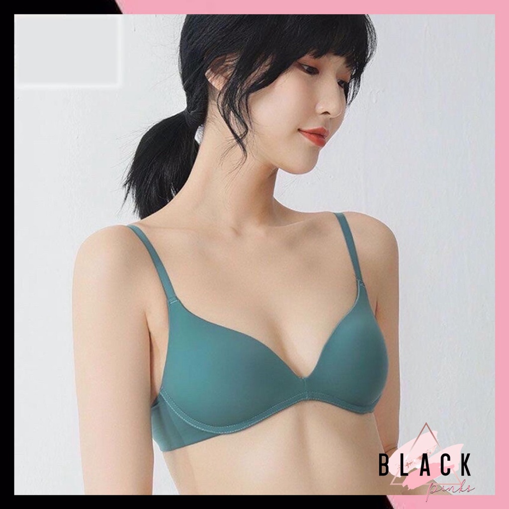 Blackpink Bra Wanita Bra Push Up Tanpa Kawat Bra Bralette Import 1242