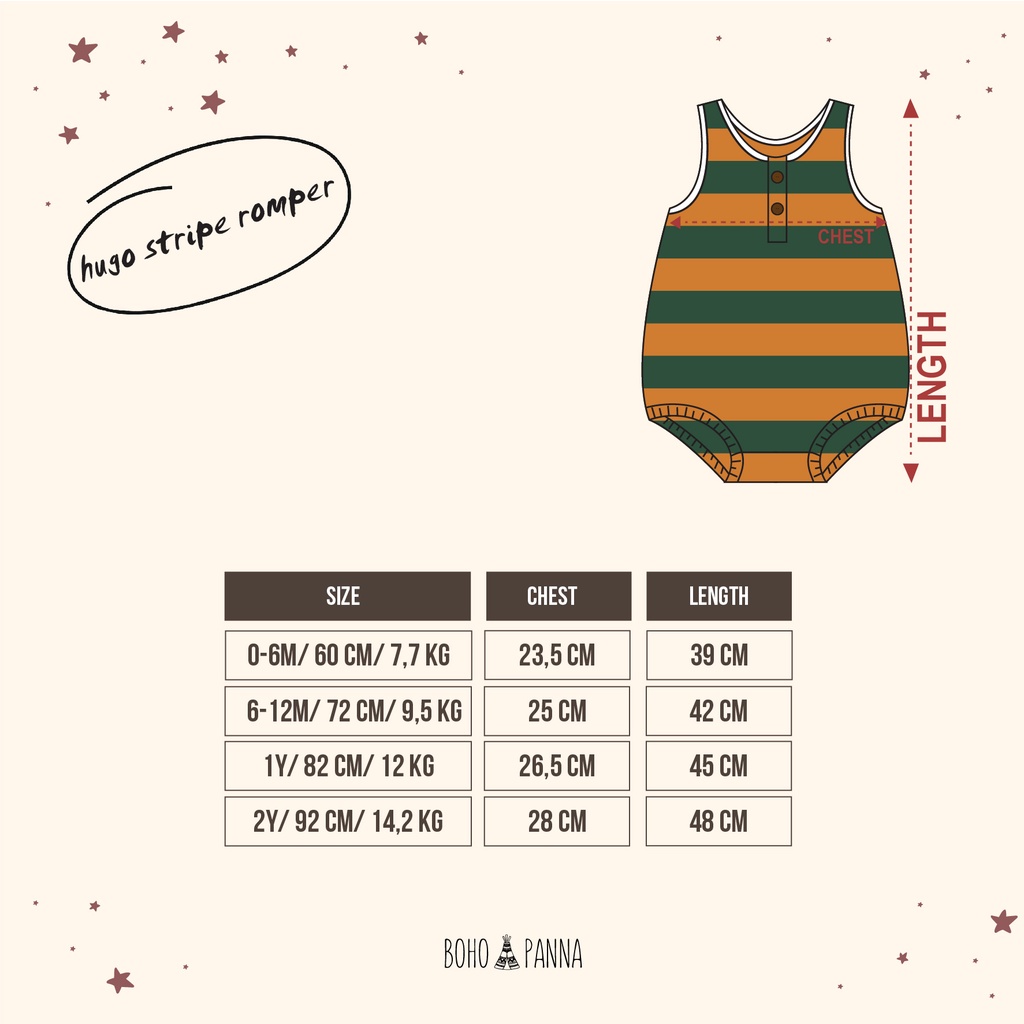 Aubreyshome Bohopanna Baju Kaos Anak Bayi - Hugo Romper-3
