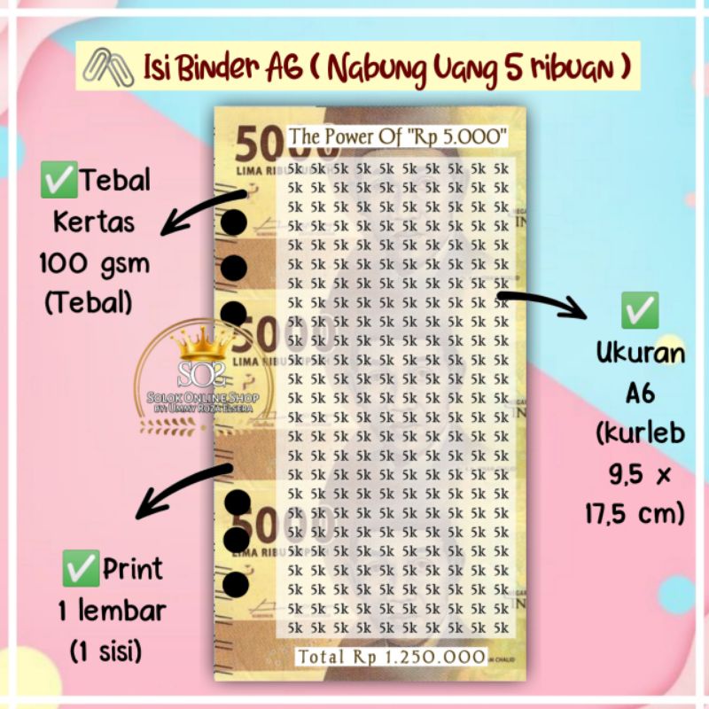 

The Power Of 5000 | Kertas Binder A6