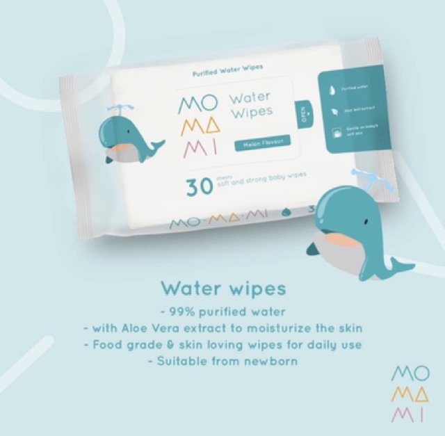 Momami Water Wipes 30 /Tisu basah baby - Baby wipes