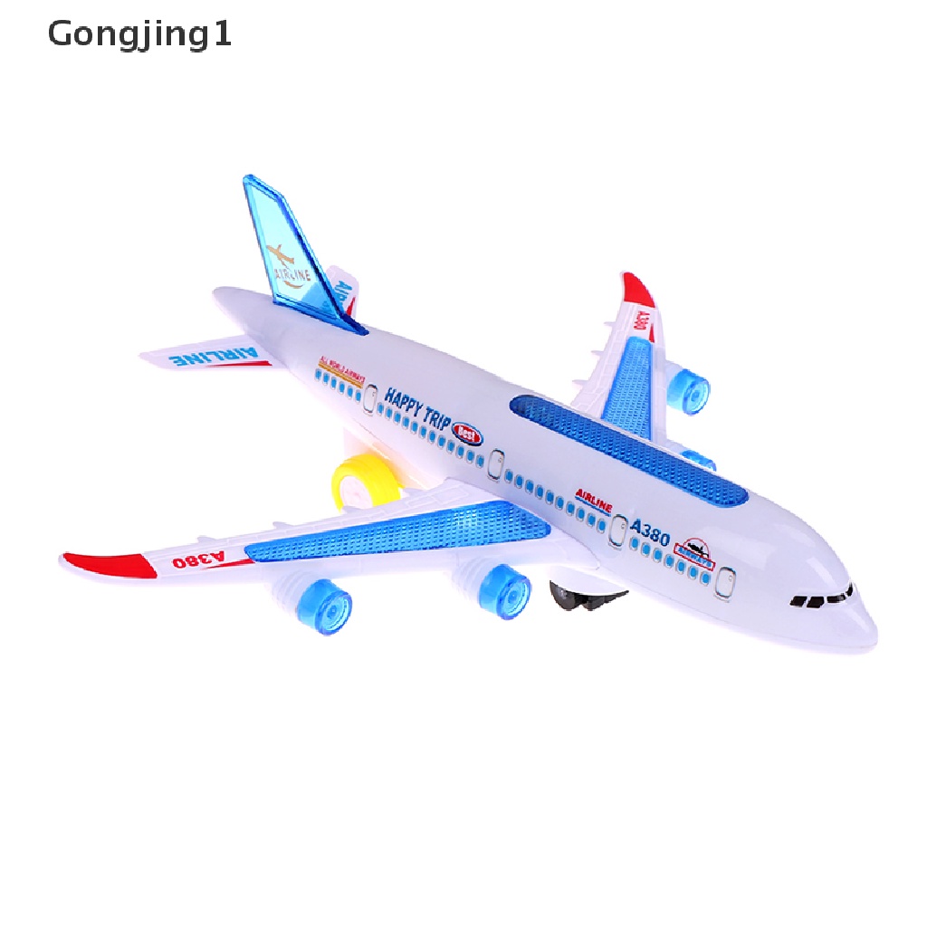 Gongjing1 Mainan Pesawat Terbang airbus A380 Elektrik Bahan Plastik Dengan Lampu + Suara Untuk Anak