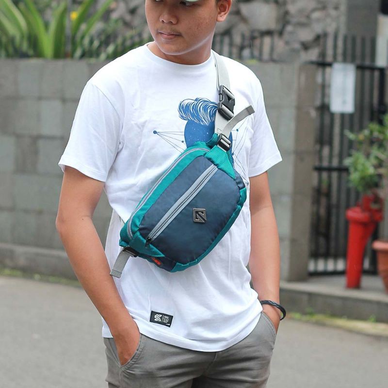 ARG Tas Selempang Pria/Cowok Waist Bag Tas Pinggang Tas slempang Kecil Slingbag Mini Casual Distro