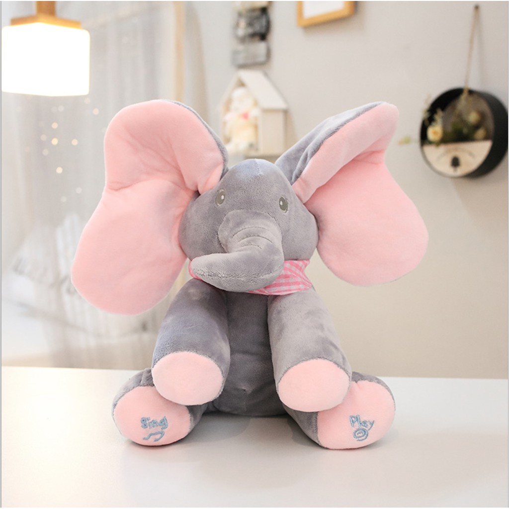 HZ Boneka Music Gajah Peek a boo Gajah / Puppy Clap