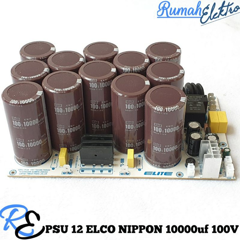 Kit PSU 12 Elco Plus Softstart NIPPON 10000uf 100V ORI