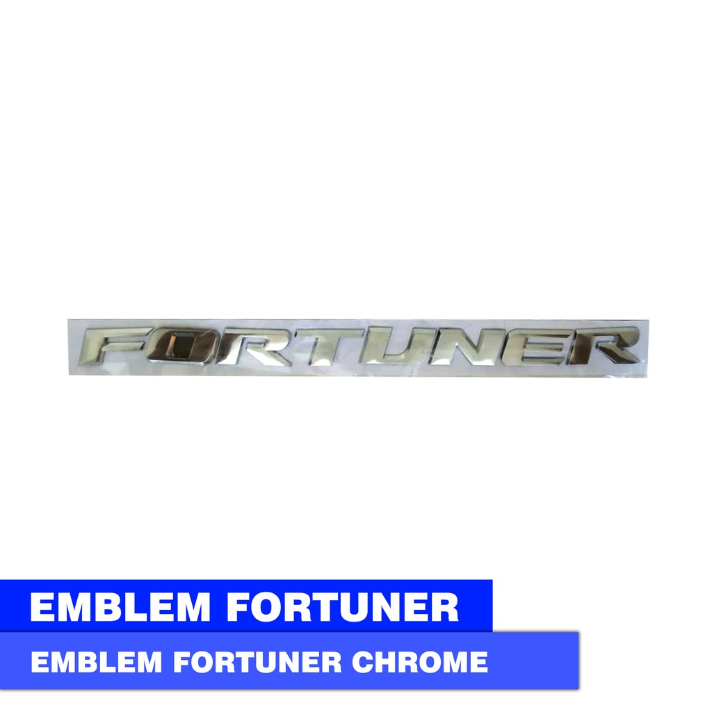 EMBLEM LOGO FORTUNER KAP MESIN CHROME / RED / HITAM