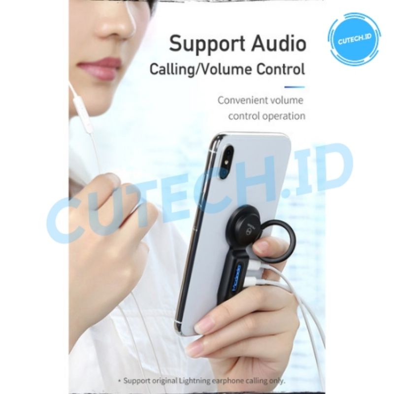 MCDODO CONVERTER SPLITTER IPHONE TO DUAL LIGHTNING RING MIC AUDIO