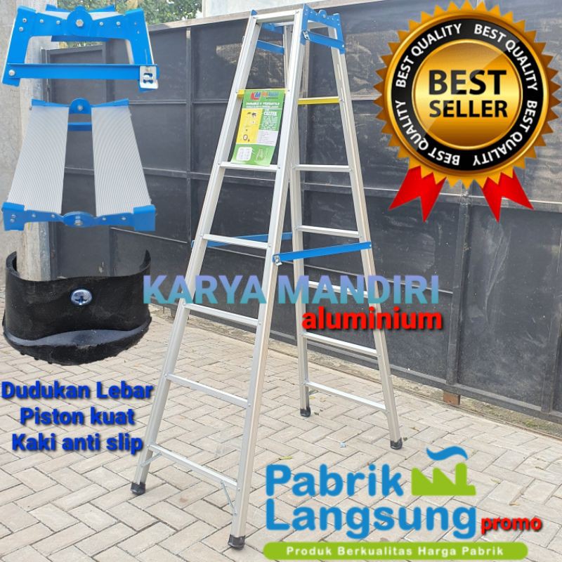 Tangga Lipat Aluminium Ladder Ukuran 2 Meter / 200 Cm