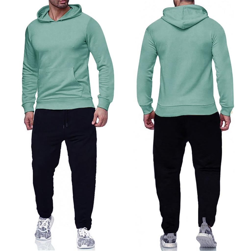 JOSJOLI_STORE/Stelan Jogger dan Hoodie Polos/Satu Stel Atasan dan Bawahan Pria Dewasa/M L