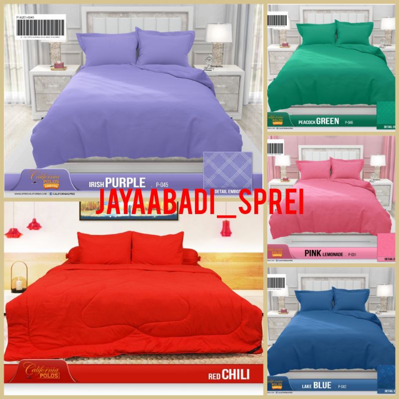 BEDCOVER Set CALIFORNIA POLOS Emboss KING & Queen SIZE uk 180x200 dan 160x200
