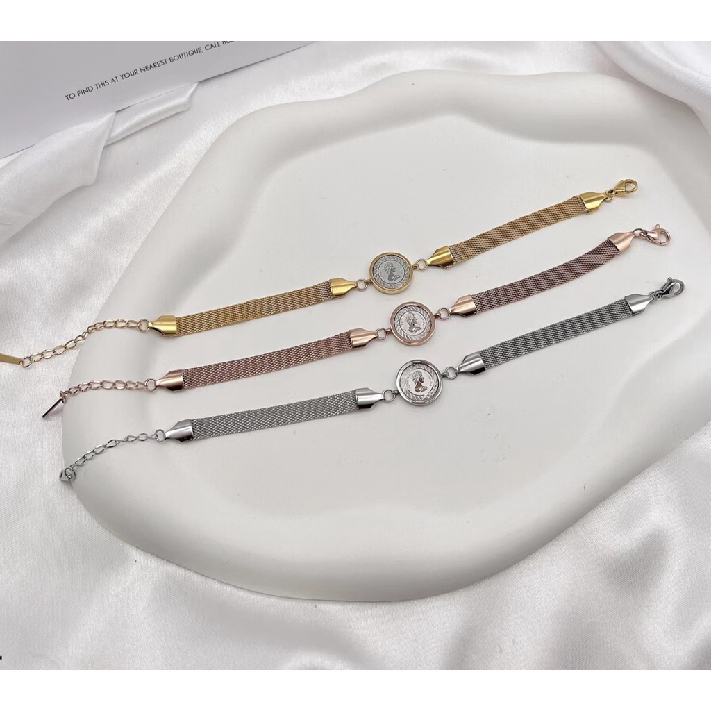 Set Titanium Perhiasan Kalung/Gelang Permata Fashion Jewellery 8630,3204