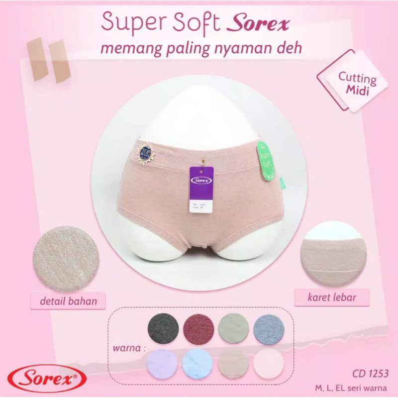 Sorex 1253  Basic Super SoftM,L,XL celana dalam wanita