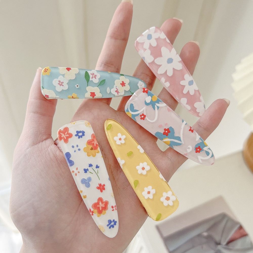 Jepit Rambut Bentuk Bunga Bahan Resin Untuk Wanita