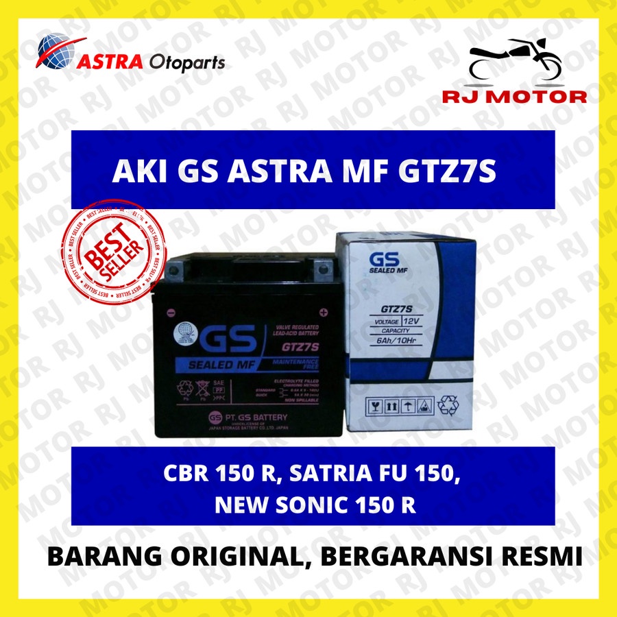 AKI MOTOR ASTRA MF GTZ7S CBR SATRIA NEW SONIC GARANSI RESMI