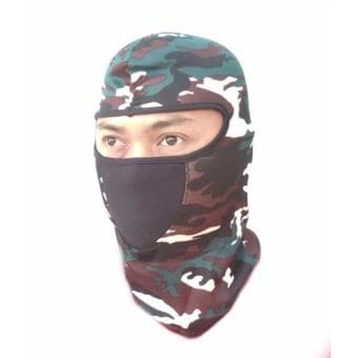 Masker mencegah virus Ninja Mask Army Camuflase Loreng Masker Motor Pelindung Helm - Campur Warna