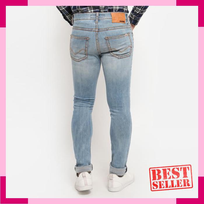 Kekinian ENERGIE Jeans Pria Original - Eddie Jeans Slim Fit - Biru- 28
