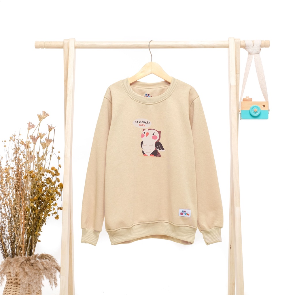 Sweater  Crewneck anak Laki-laki / Perempuan termurah Motif Karakter Owl