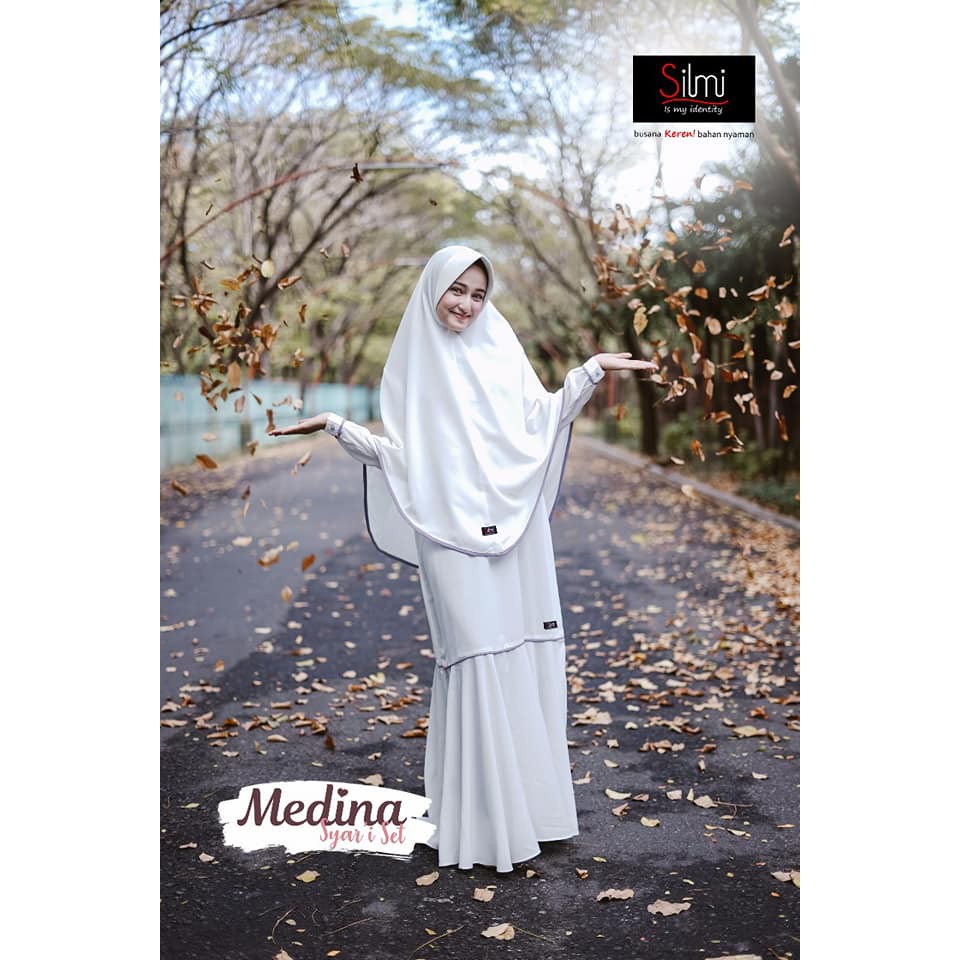Medina Syar'i Set Gamis Syari set Gamis Putih