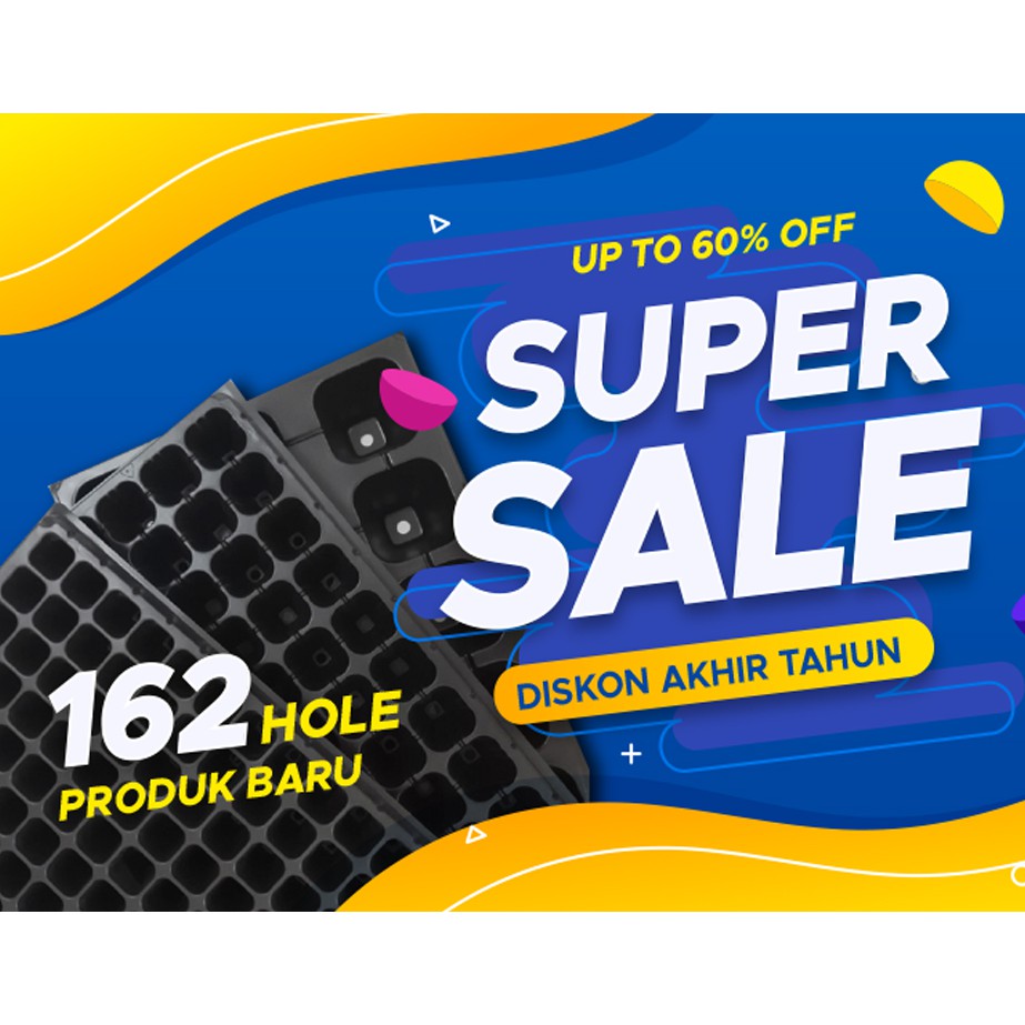 Pot Tray Semai/Tray Semai pembibitan isi 162 lubang