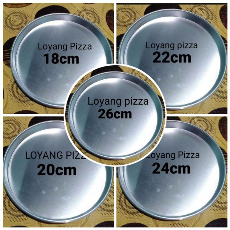 Loyang pizza ukuran 18 20 22 24 26 cm almunium / loyang pizza / loyang pizza anti lengket