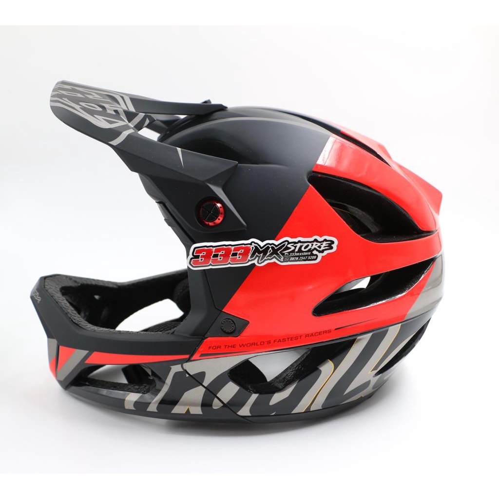 TLD STAGE GLO RED HELM MTB DOWNHILL TLD STAGE GLO RED HELM SEPEDA TLD STAGE GLO RED 2023 HELM ENDURO