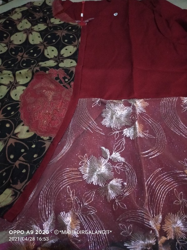 Tey-17 Batik Wanita Asj Sa Hrb026 Kenongo Kemeja Tosca Pendek