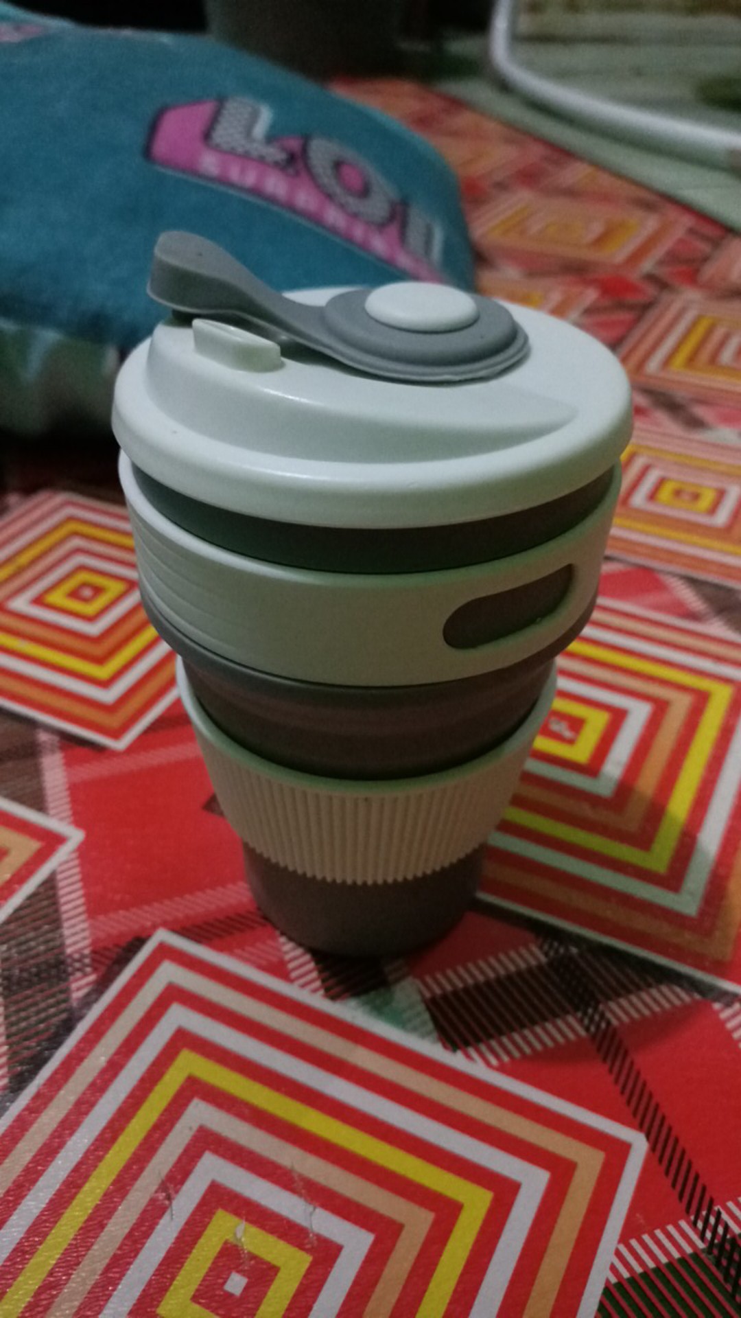 Foldable Cup / Gelas Lipat Multifungsi / Silicone Cup Sedotan -yoyosoo