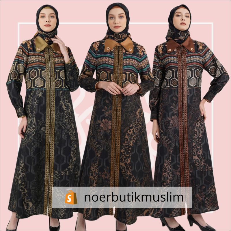 [ PROMO ] Hikmat Fashion Original A6675-03 Abaya Hikmat A6675-03 - noerbutikmuslim - Gamis lebaran -