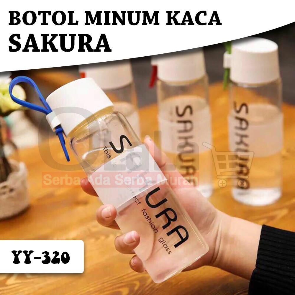 Botol Minum Kaca Polos SAKURA / BOTOL KACA 500ml YY-320