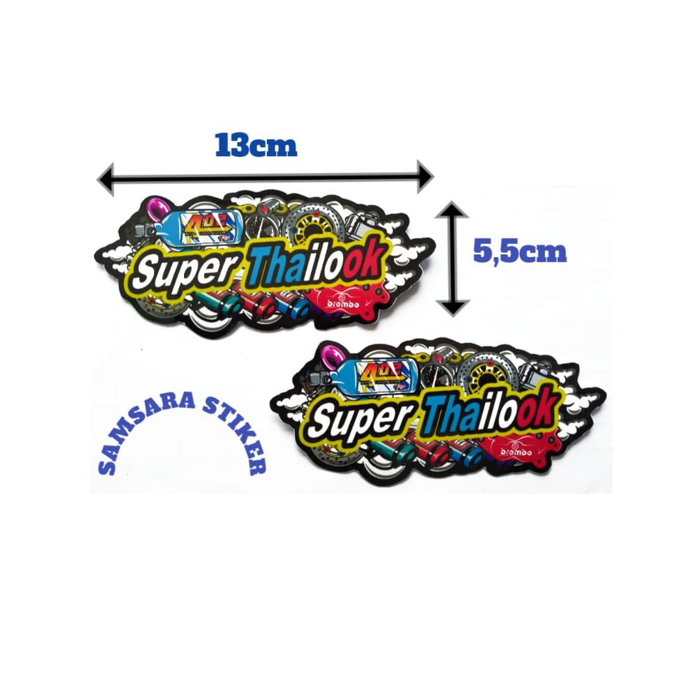 

Stiker Super Thailook Ukuran 13cm x 5.5cm