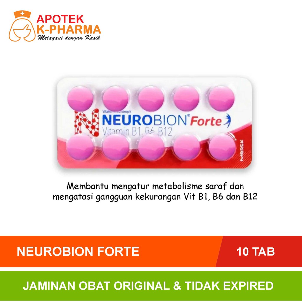 Jual Neurobion Forte Vitamin B Strip Isi 10 Tablet Original Merck ...