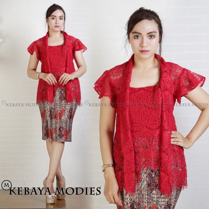 set kebaya brukat kutubaru modies berkualitas