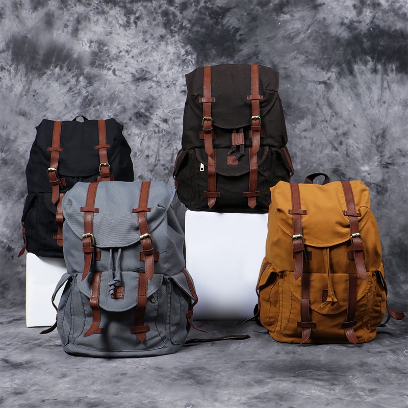 BACKPACK RANSEL Tas Ransel jumbo Sekolah Kuliah punggung Kanvas ESCORT - Ransel Wanita