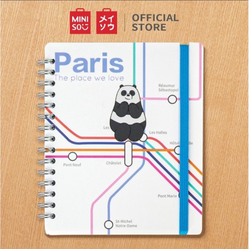 

Miniso X We Bare Bears! Wbb wirebond book . Buku tulis miniso wbb